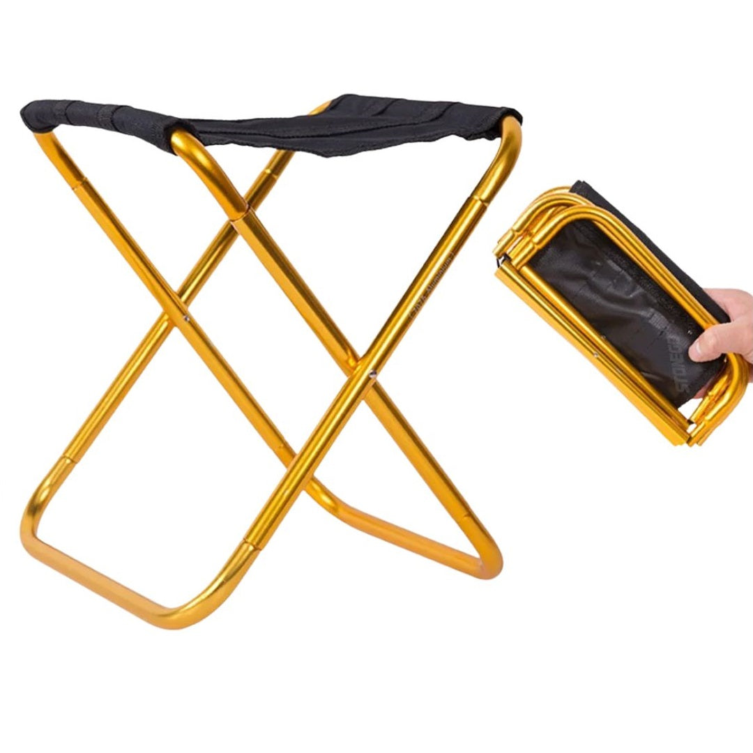 Folding Chair - Portable Ultra-Light Camping Stool with Mini Storage, Aluminum Alloy Outdoor Picnic and Fishing Chair, EP045