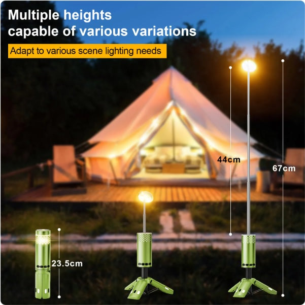 Portable Telescopic LED Camping Light - Rechargeable Lantern with Magnetic Base, EP024