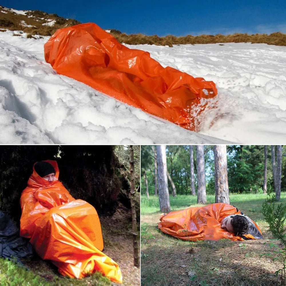 Emergency Survival Sleeping Bag - Waterproof, Reusable Sack for Camping and Hiking, EP064