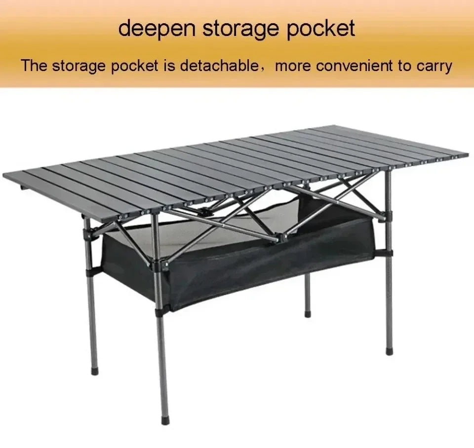 Portable Folding Picnic Table - Lightweight Long Table for Easy Carrying for Camping, Outdoor, EP043