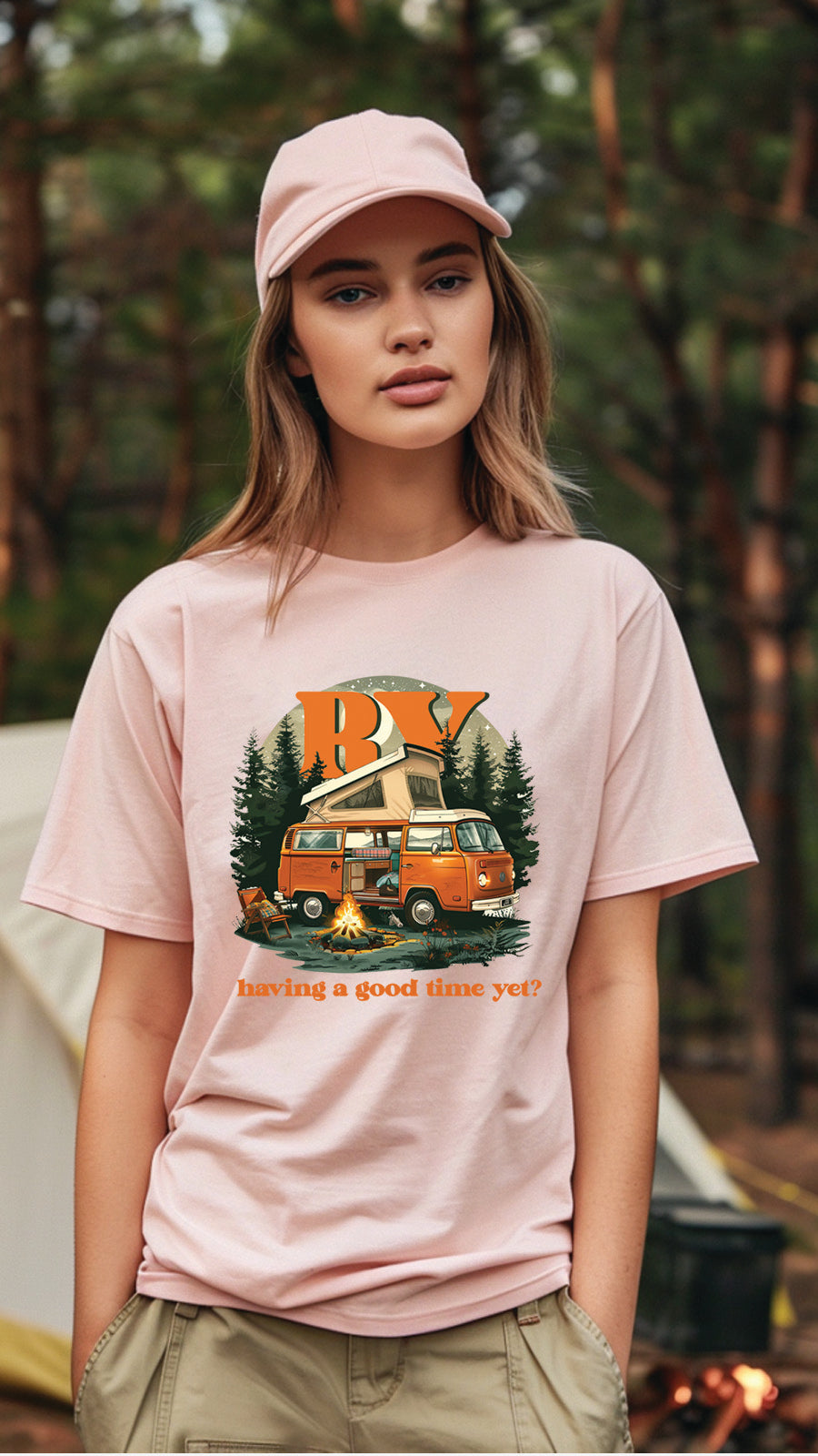 Unisex Camping T-Shirt, Outdoor Adventure Graphic Tee for Men and Women CAM001