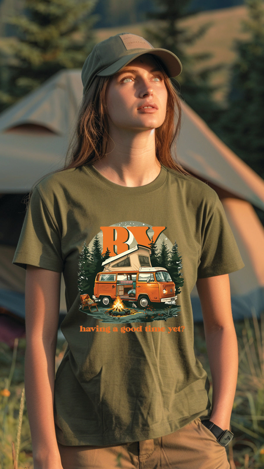 Unisex Camping T-Shirt, Outdoor Adventure Graphic Tee for Men and Women CAM001
