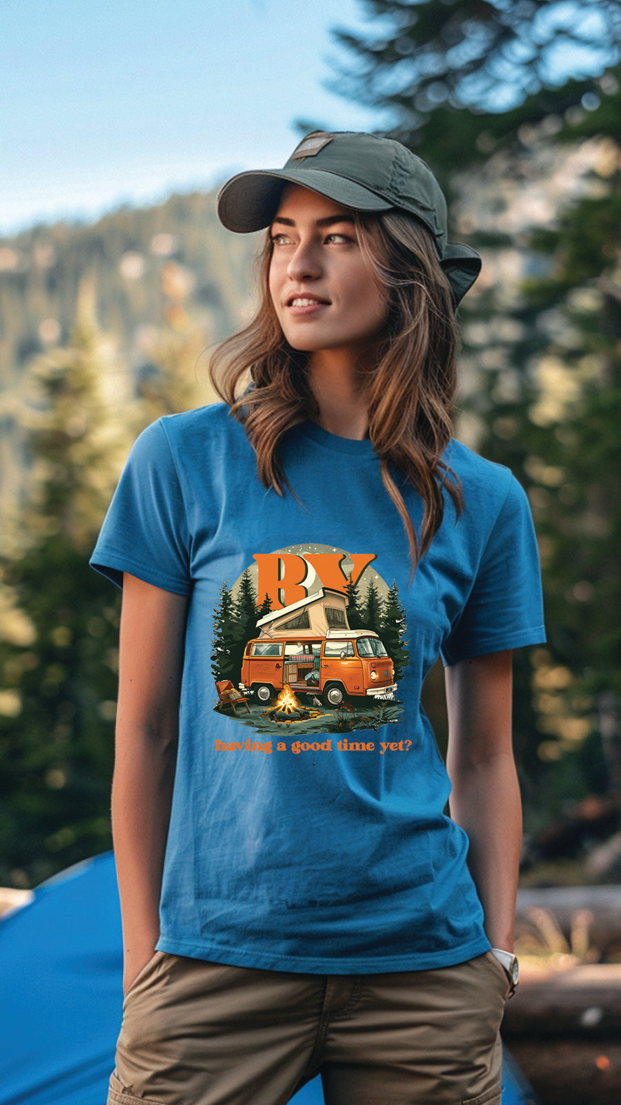 Unisex Camping T-Shirt, Outdoor Adventure Graphic Tee for Men and Women CAM001