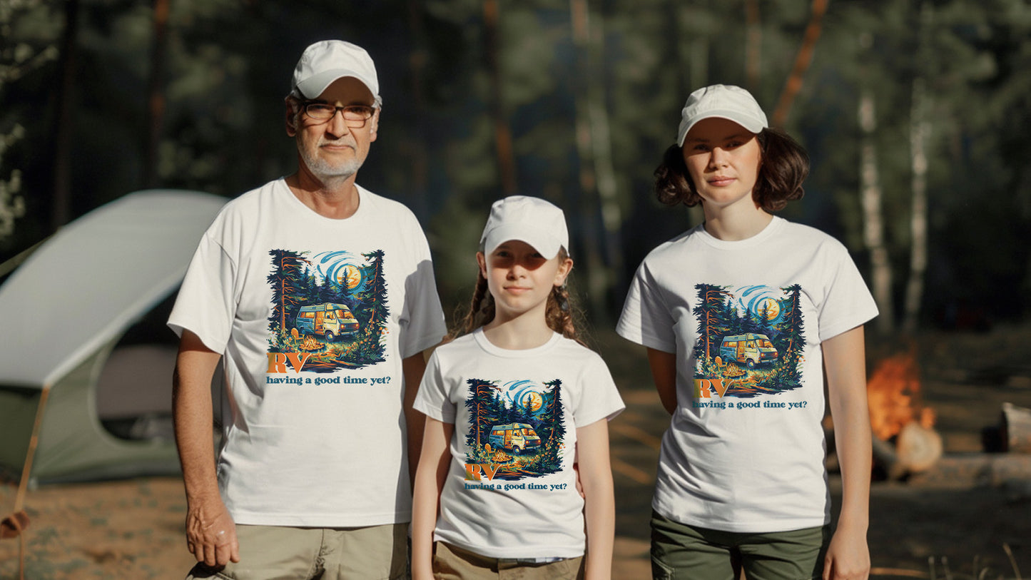 Unisex Camping T-Shirt, Outdoor Adventure Graphic Tee for Men and Women CAM002