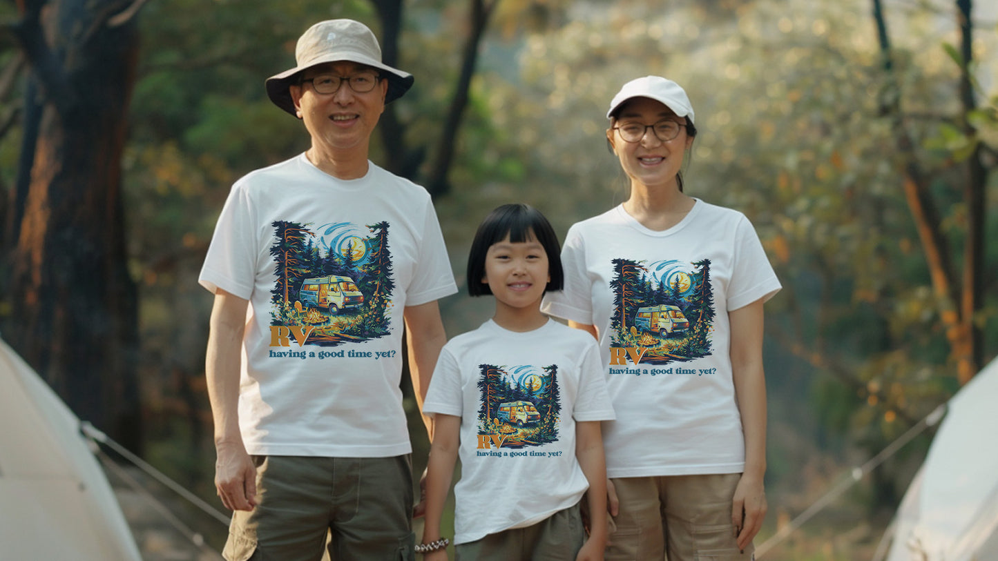 Unisex Camping T-Shirt, Outdoor Adventure Graphic Tee for Men and Women CAM002