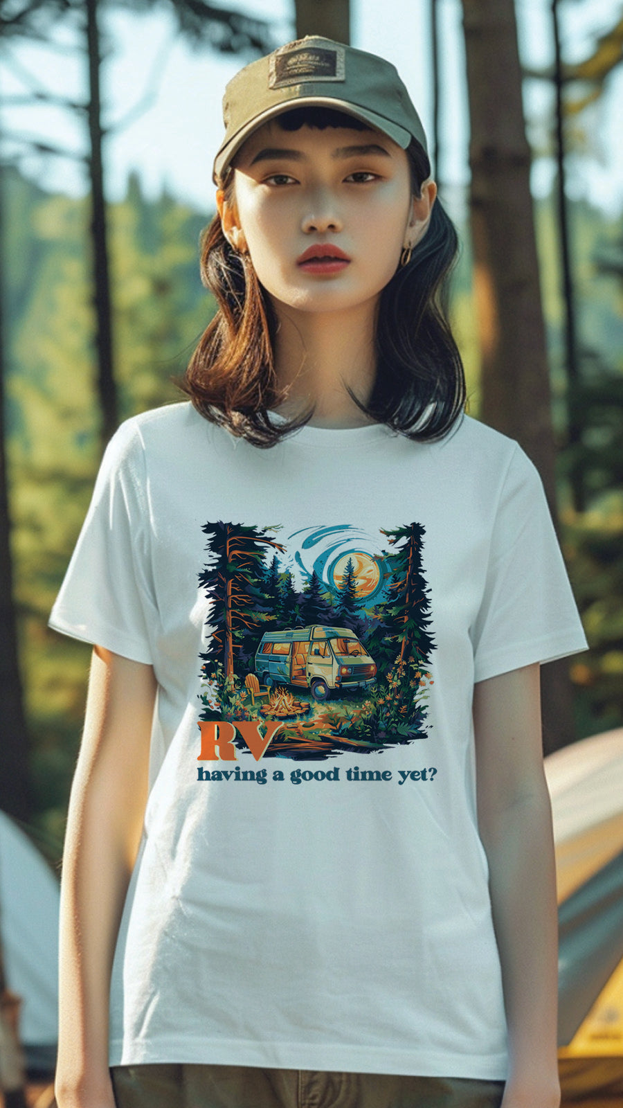 Unisex Camping T-Shirt, Outdoor Adventure Graphic Tee for Men and Women CAM002