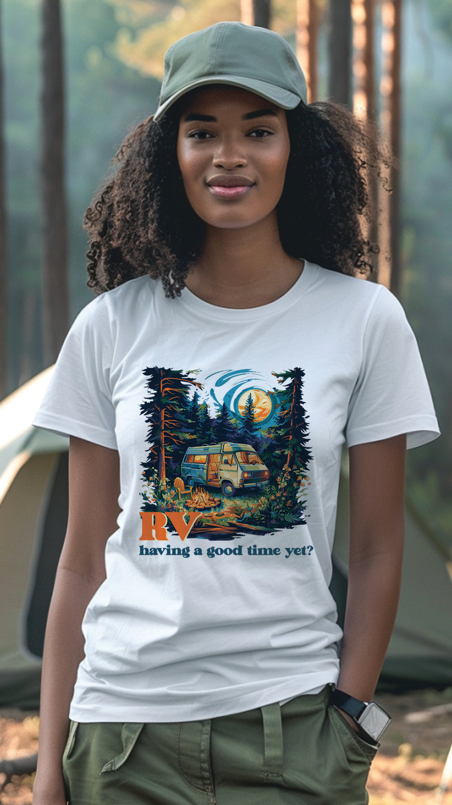 Unisex Camping T-Shirt, Outdoor Adventure Graphic Tee for Men and Women CAM002