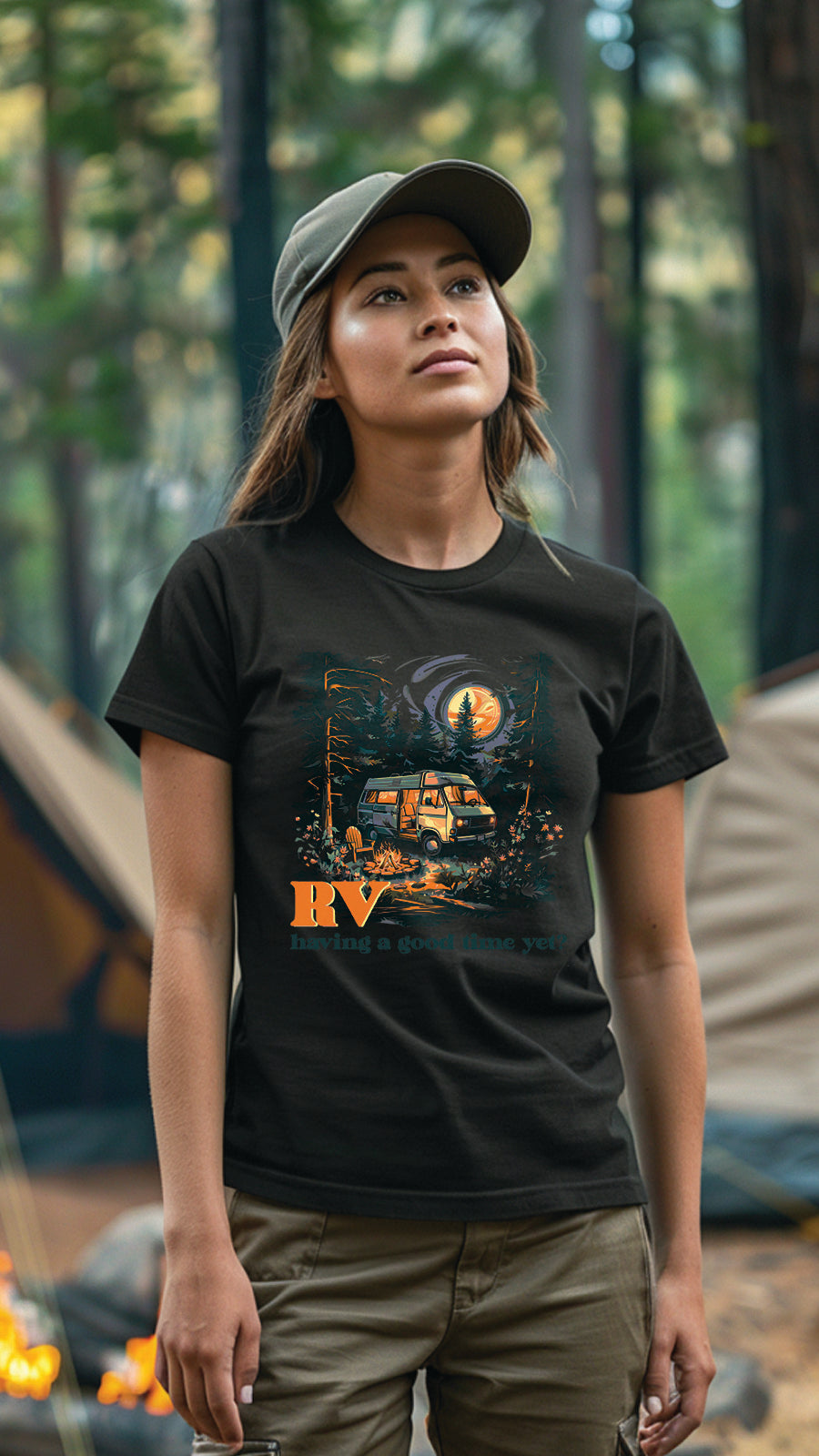 Unisex Camping T-Shirt, Outdoor Adventure Graphic Tee for Men and Women CAM002