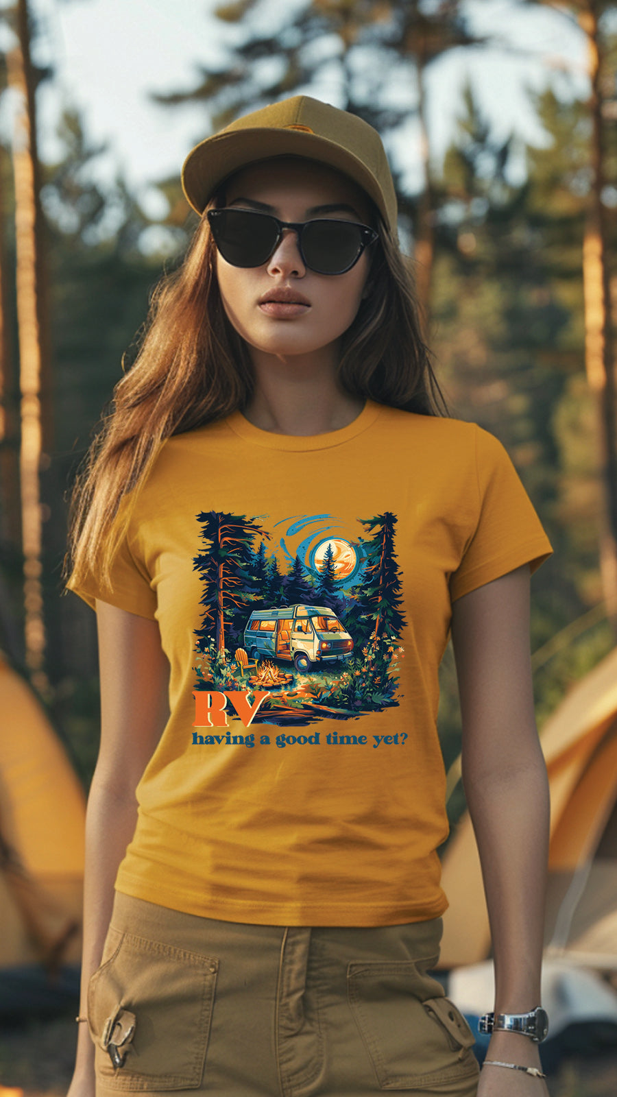 Unisex Camping T-Shirt, Outdoor Adventure Graphic Tee for Men and Women CAM002