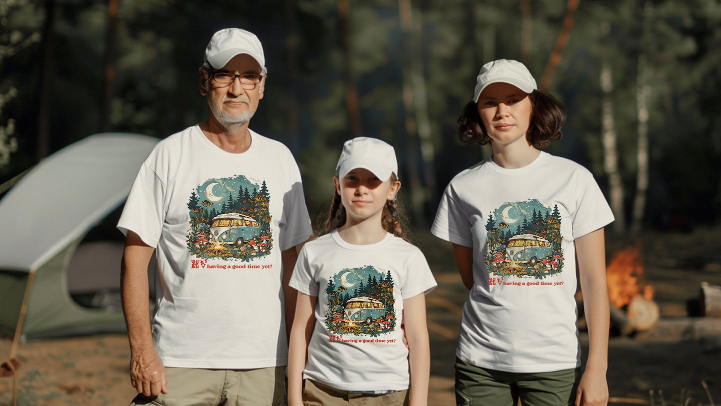 Unisex Camping T-Shirt, Outdoor Adventure Graphic Tee for Men and Women CAM003