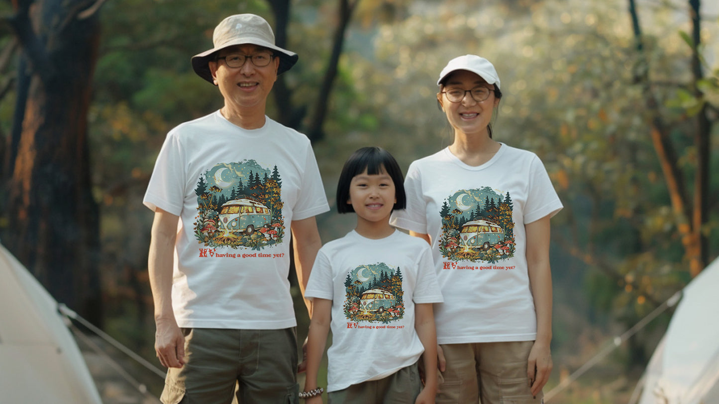 Unisex Camping T-Shirt, Outdoor Adventure Graphic Tee for Men and Women CAM003