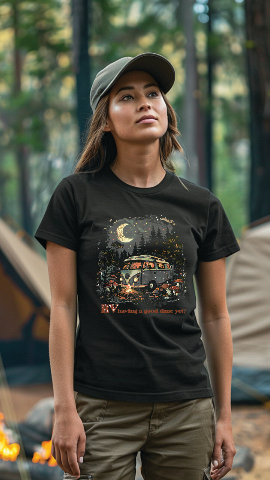 Unisex Camping T-Shirt, Outdoor Adventure Graphic Tee for Men and Women CAM003