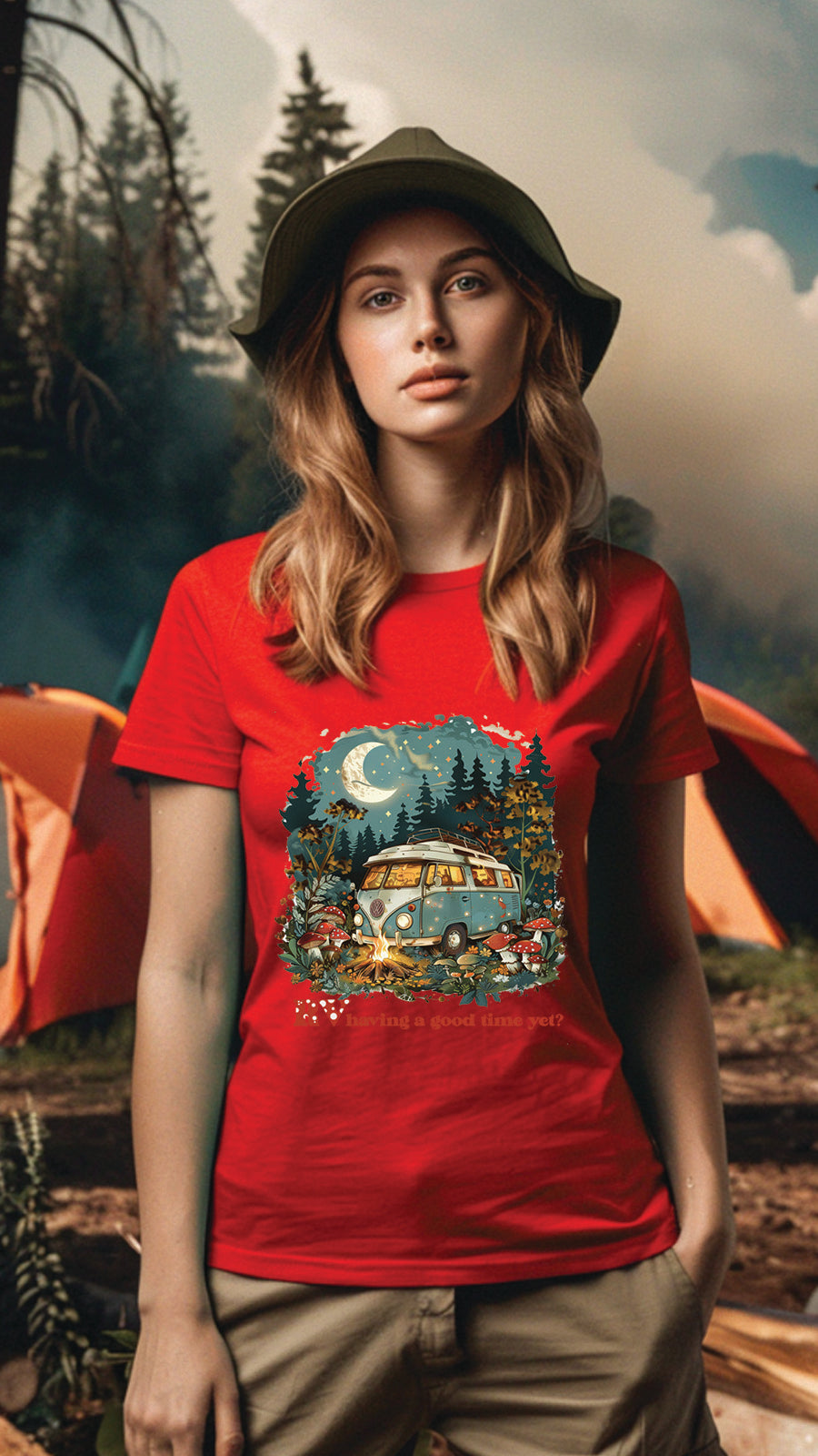 Unisex Camping T-Shirt, Outdoor Adventure Graphic Tee for Men and Women CAM003