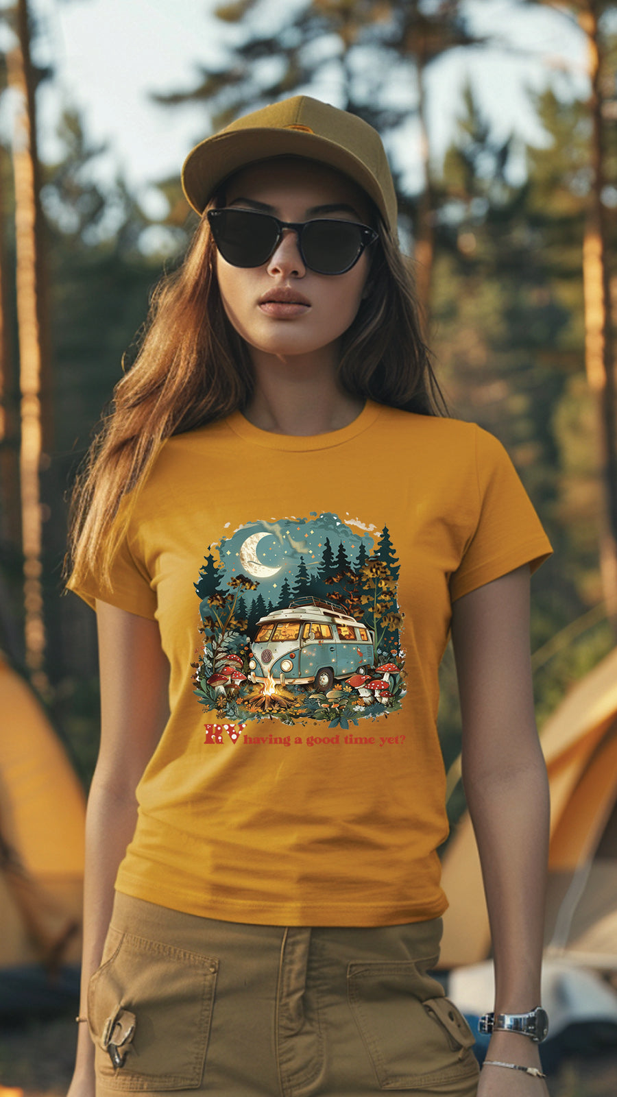 Unisex Camping T-Shirt, Outdoor Adventure Graphic Tee for Men and Women CAM003