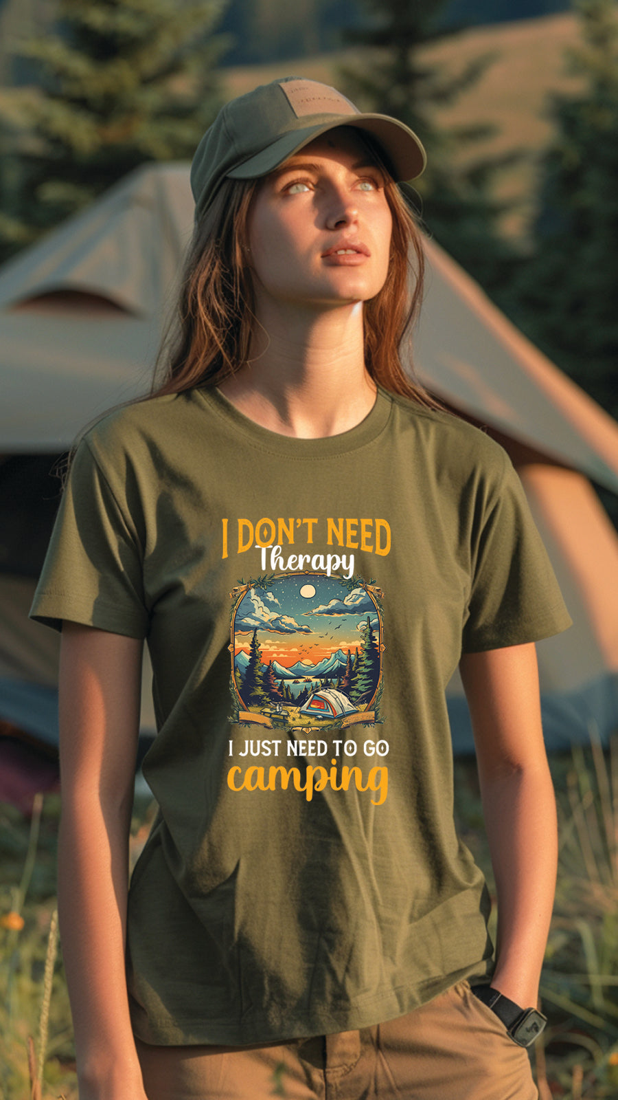 Unisex Camping T-Shirt, Outdoor Adventure Graphic Tee for Men and Women CAM004