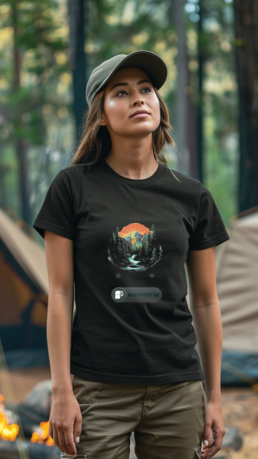 Unisex Camping T-Shirt, Outdoor Adventure Graphic Tee for Men and Women CAM005