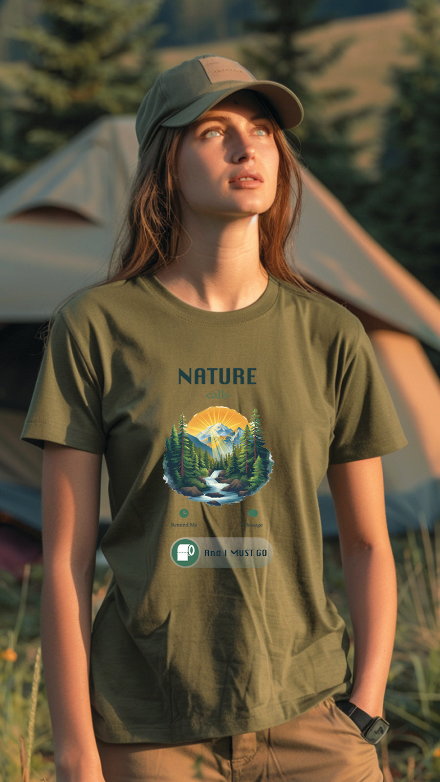 Unisex Camping T-Shirt, Outdoor Adventure Graphic Tee for Men and Women CAM005