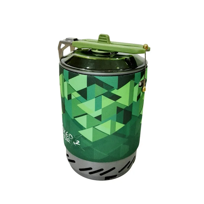 Portable Outdoor Gas Stove Burner with Heat Exchanger Pot - FMS-X2 Camping and Hiking Cooking System, EP063