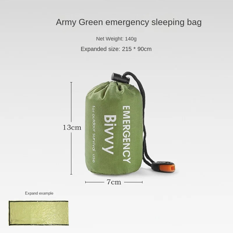 Emergency Survival Sleeping Bag - Waterproof, Reusable Sack for Camping and Hiking, EP064