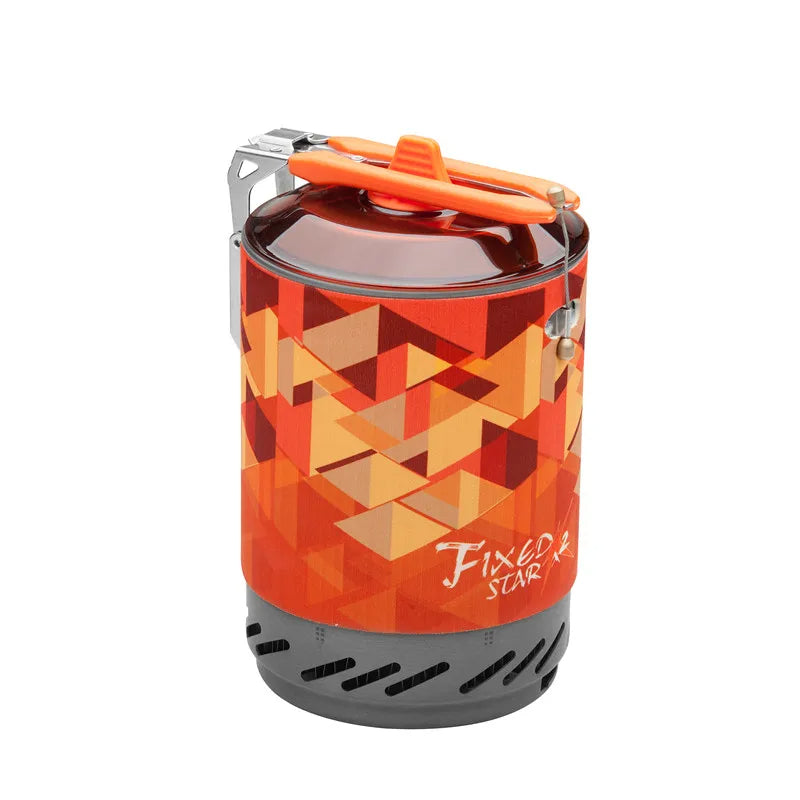 Portable Outdoor Gas Stove Burner with Heat Exchanger Pot - FMS-X2 Camping and Hiking Cooking System, EP063