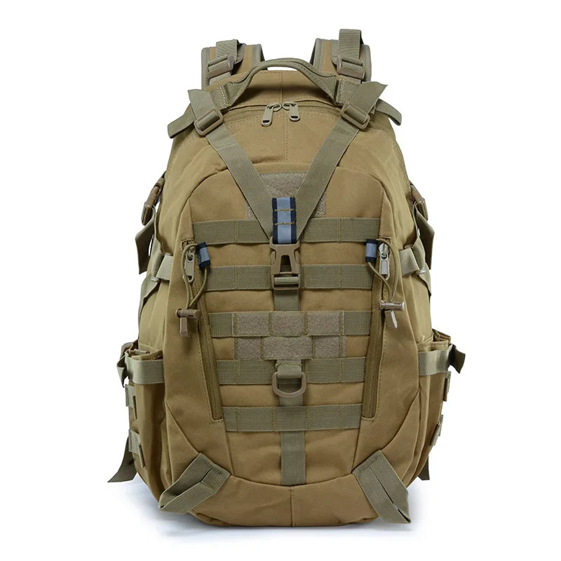 40L Tactical Camping Backpack - Travel Hiking Rucksack for Men, Reflective Outdoor Climbing and Fishing Bag, EP001