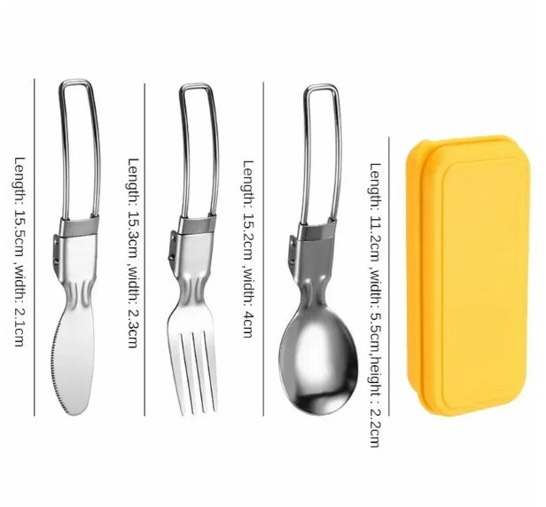 Compact 3-piece Stainless Steel Cutlery Set