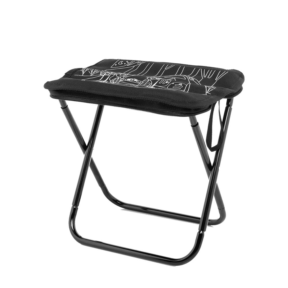 Foldable Camping Stool - Portable Lightweight Chair with Zipper Storage for Fishing, Hiking and Outdoor Travel