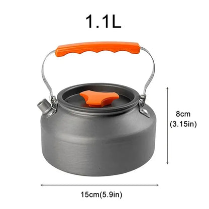 Lightweight Aluminium Alloy Camping Water Kettle - Teapot for Outdoor Cooking, Camping and Picnic