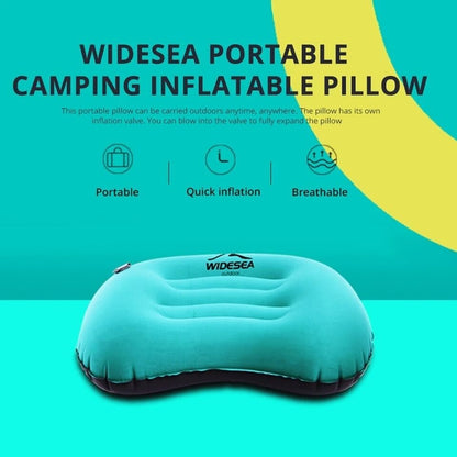 Portable Inflatable Camping Pillow - Foldable Air Cushion for Outdoor Sleeping