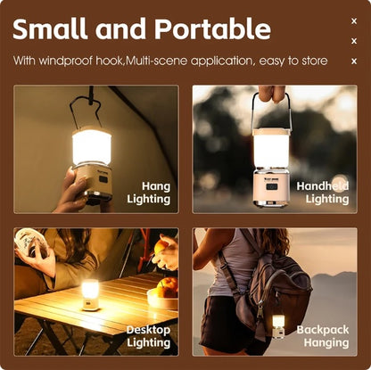 Compact Type-C Rechargeable LED Lantern For Camping