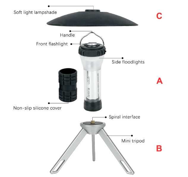 LED Camping Tent Light - USB Rechargeable