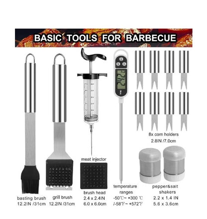 24Pcs BBQ Grill Tools Set