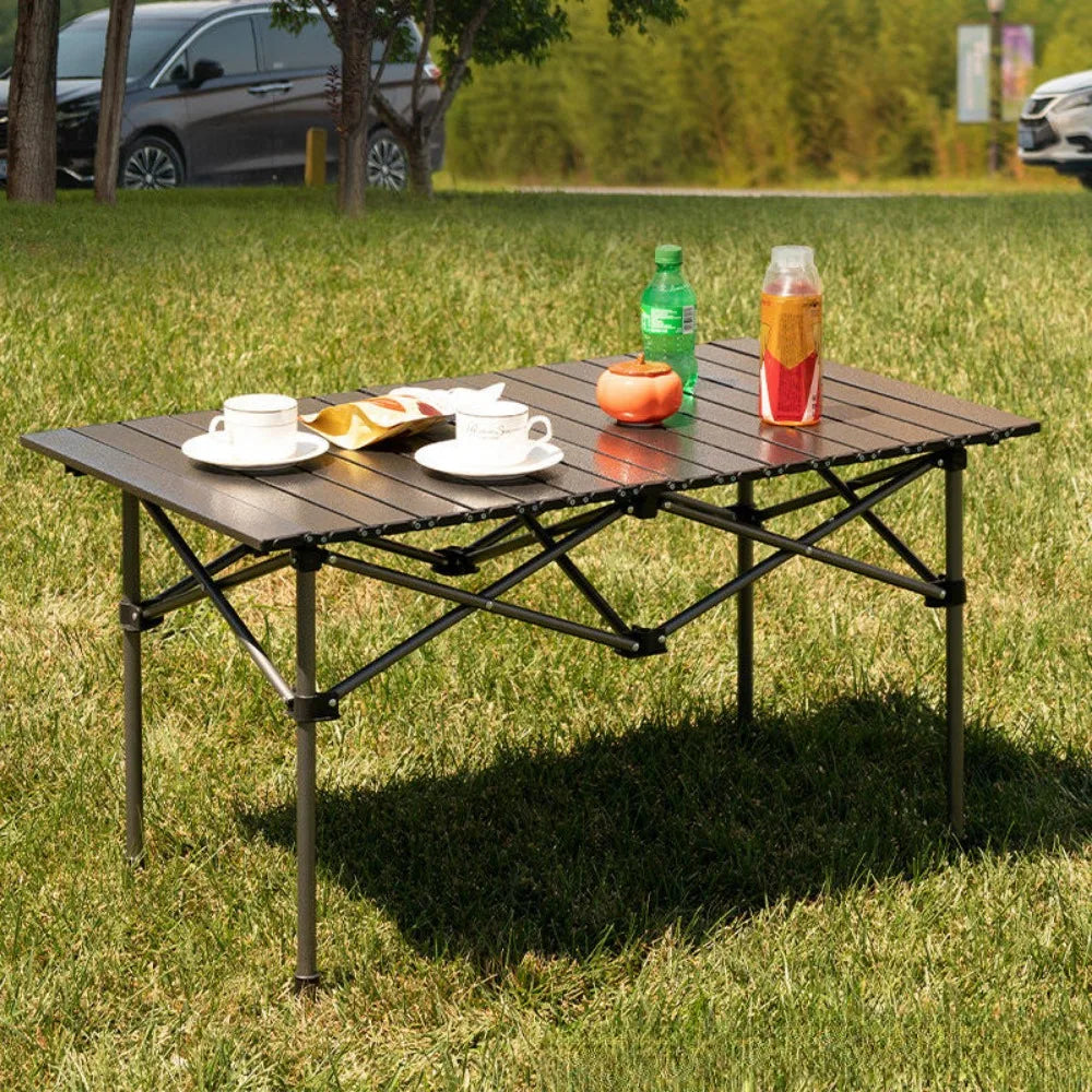 Portable Folding Picnic Table - Lightweight Long Table for Easy Carrying for Camping, Outdoor