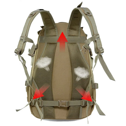 40L Tactical Camping Backpack - Travel Hiking Rucksack for Men, Reflective Outdoor Climbing and Fishing Bag, EP001