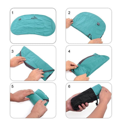 Portable Inflatable Camping Pillow - Foldable Air Cushion for Outdoor Sleeping