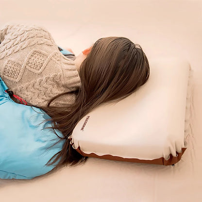 Portable Self-Inflating Camping Pillow - 3D Ultralight Compact Travel Neck Pillow for Outdoor Sleeping