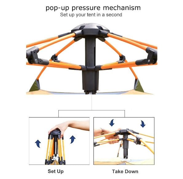 Pop-up Automatic Camping Tent - 2 Color