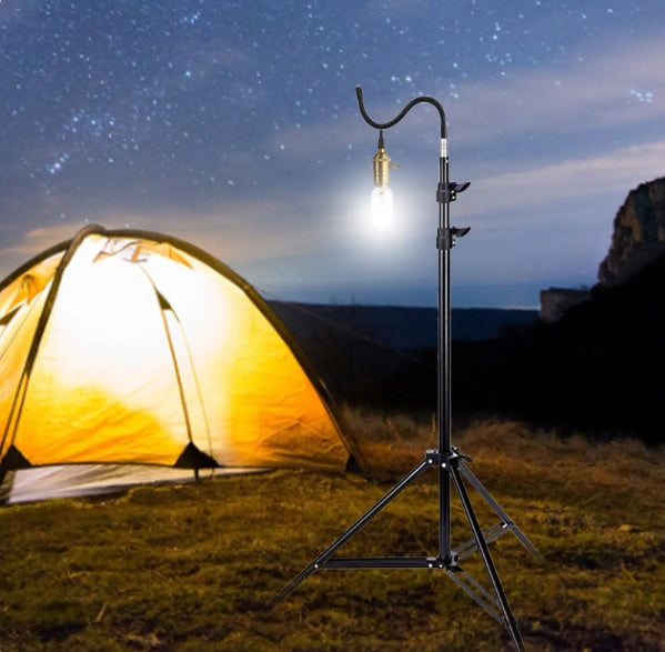 Adjustable And Lightweight Tripod Stand, Perfect For Outdoor Camping And As A Floor Lamp Holder