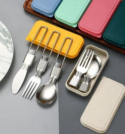 Compact 3-piece Stainless Steel Cutlery Set