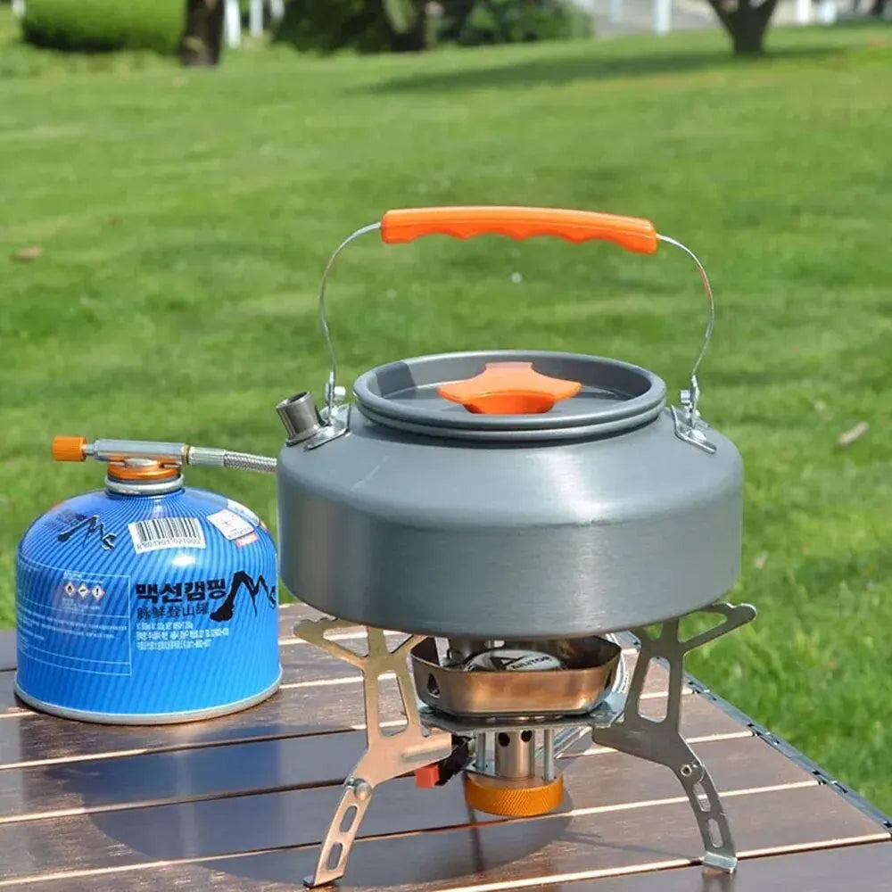 Lightweight Aluminium Alloy Camping Water Kettle - Teapot for Outdoor Cooking, Camping and Picnic