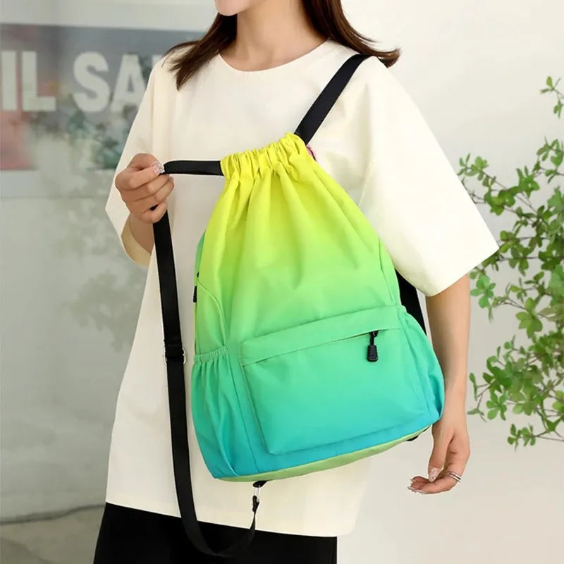 Waterproof Nylon Bundle Pocket Backpack, EP012