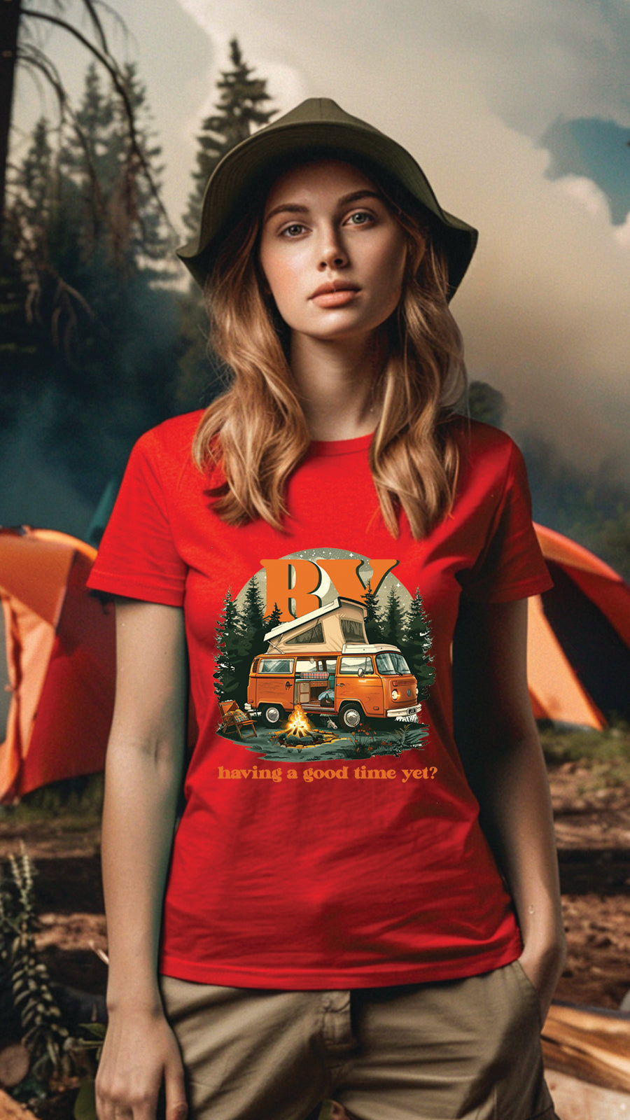 Unisex Camping T-Shirt, Outdoor Adventure Graphic Tee for Men and Women CAM001