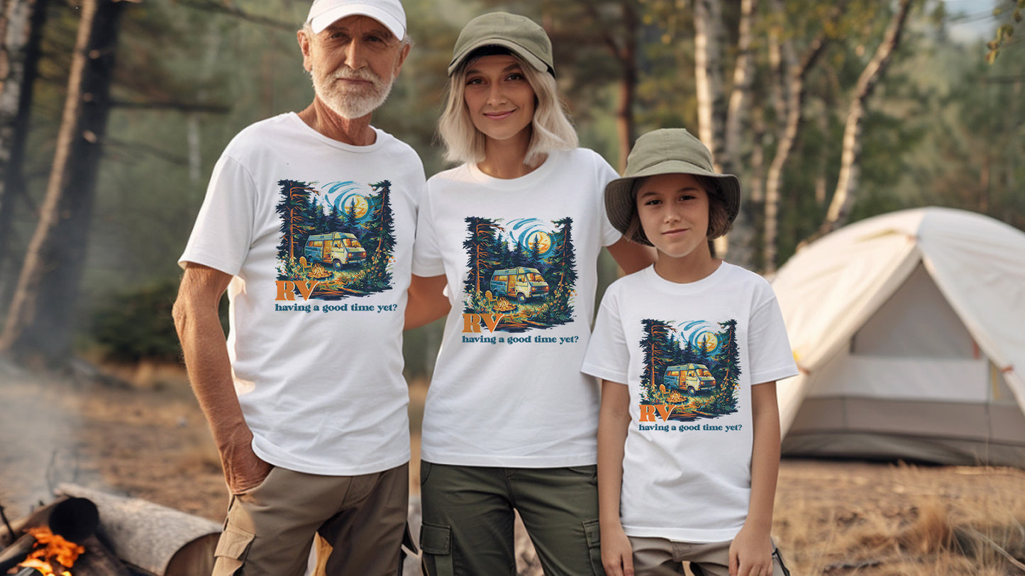 Unisex Camping T-Shirt, Outdoor Adventure Graphic Tee for Men and Women CAM002