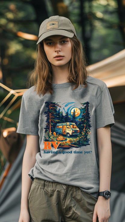 Unisex Camping T-Shirt, Outdoor Adventure Graphic Tee for Men and Women CAM002