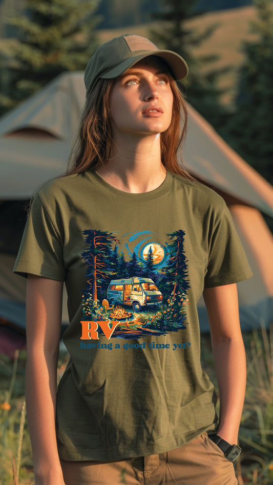 Unisex Camping T-Shirt, Outdoor Adventure Graphic Tee for Men and Women CAM002