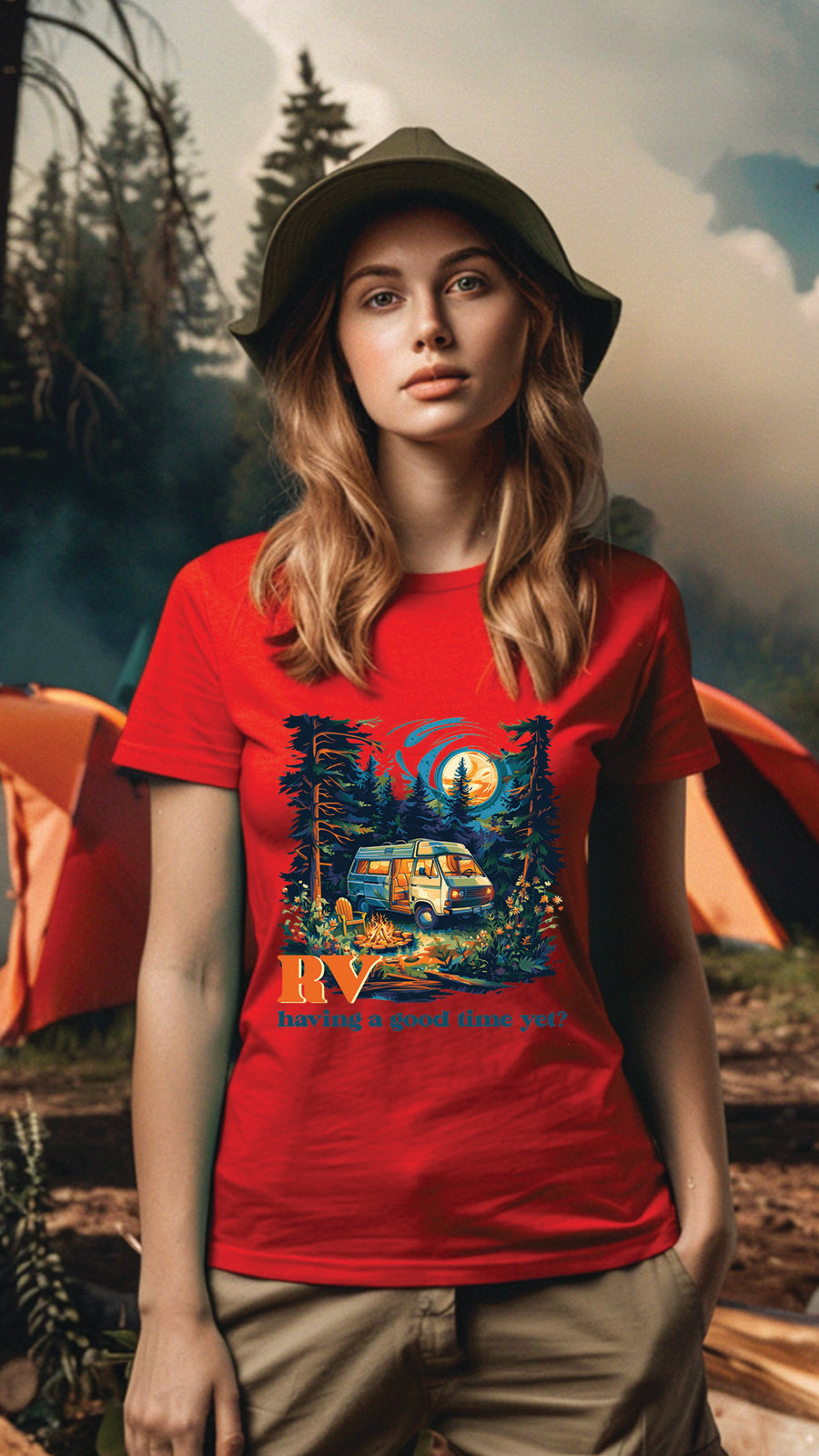 Unisex Camping T-Shirt, Outdoor Adventure Graphic Tee for Men and Women CAM002