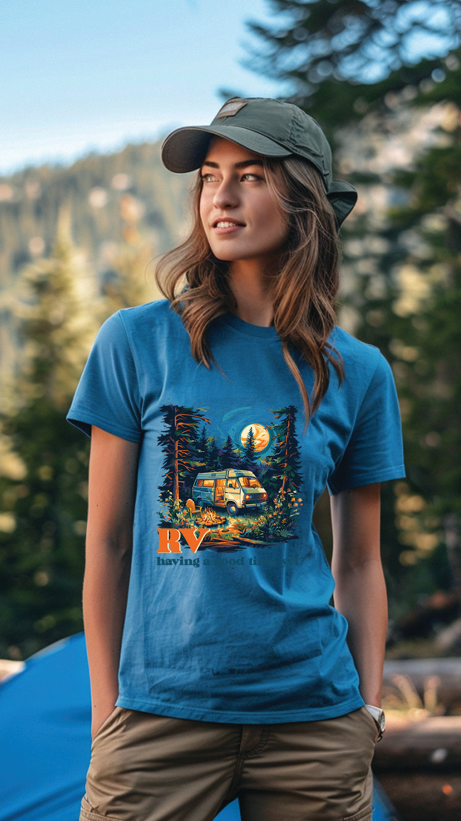 Unisex Camping T-Shirt, Outdoor Adventure Graphic Tee for Men and Women CAM002