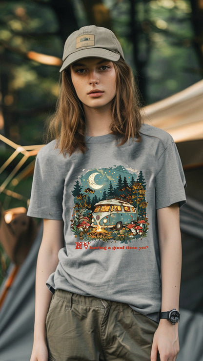 Unisex Camping T-Shirt, Outdoor Adventure Graphic Tee for Men and Women CAM003