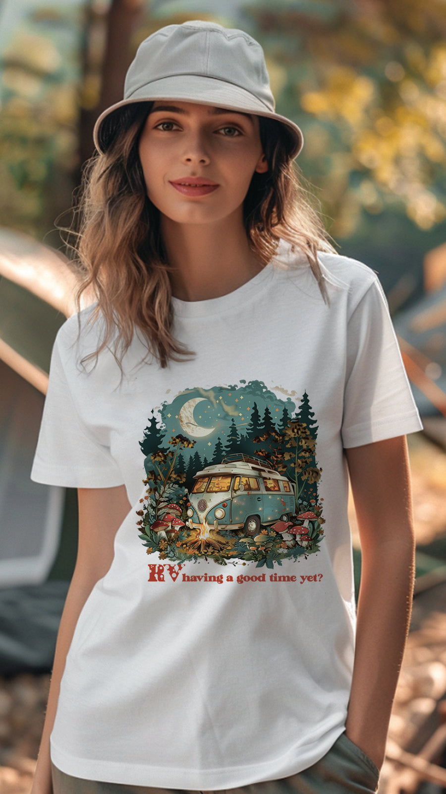 Unisex Camping T-Shirt, Outdoor Adventure Graphic Tee for Men and Women CAM003