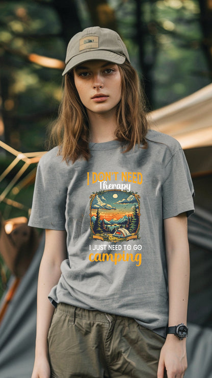 Unisex Camping T-Shirt, Outdoor Adventure Graphic Tee for Men and Women CAM004